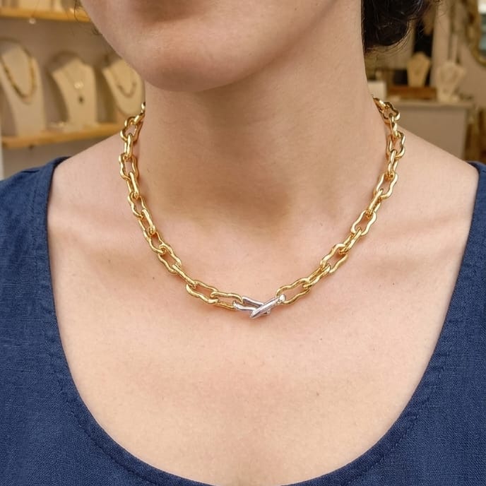 Unda (ottone dorato e argento)