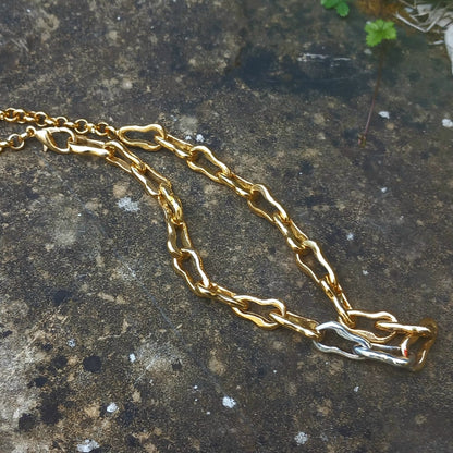 Unda (ottone dorato e argento)